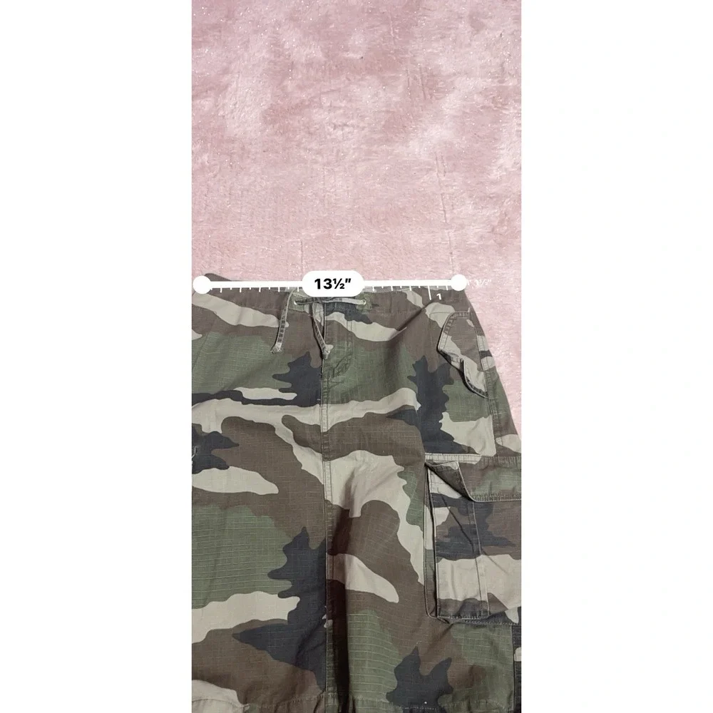 Vintage Y2K Mossimo‎ Cargo Skirt Camo Military Style Dragon Grunge Size 3 Bin11